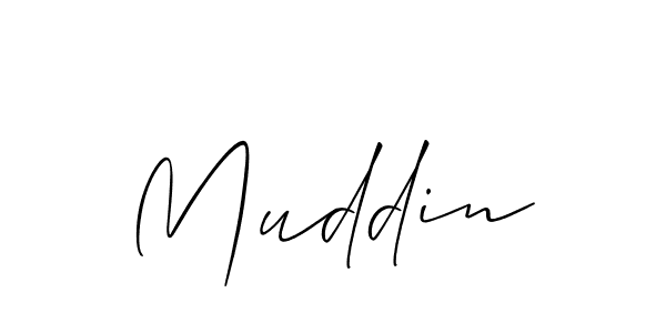 Create a beautiful signature design for name Muddin. With this signature (Allison_Script) fonts, you can make a handwritten signature for free. Muddin signature style 2 images and pictures png