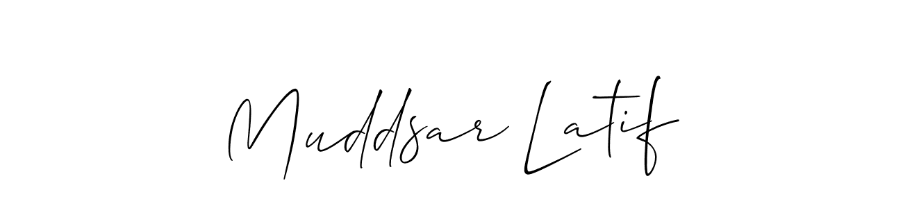 Also we have Muddsar Latif name is the best signature style. Create professional handwritten signature collection using Allison_Script autograph style. Muddsar Latif signature style 2 images and pictures png