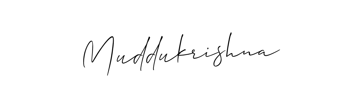 Also You can easily find your signature by using the search form. We will create Muddukrishna name handwritten signature images for you free of cost using Allison_Script sign style. Muddukrishna signature style 2 images and pictures png