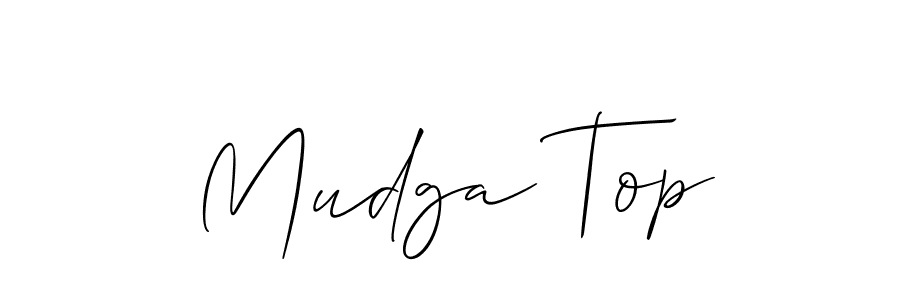 Design your own signature with our free online signature maker. With this signature software, you can create a handwritten (Allison_Script) signature for name Mudga Top. Mudga Top signature style 2 images and pictures png