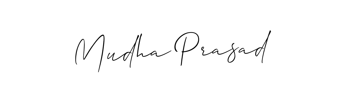 This is the best signature style for the Mudha Prasad name. Also you like these signature font (Allison_Script). Mix name signature. Mudha Prasad signature style 2 images and pictures png