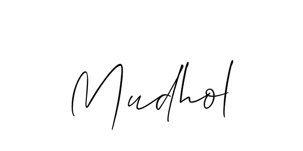 Mudhol stylish signature style. Best Handwritten Sign (Allison_Script) for my name. Handwritten Signature Collection Ideas for my name Mudhol. Mudhol signature style 2 images and pictures png