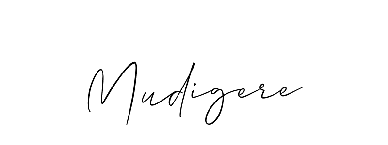 Use a signature maker to create a handwritten signature online. With this signature software, you can design (Allison_Script) your own signature for name Mudigere. Mudigere signature style 2 images and pictures png