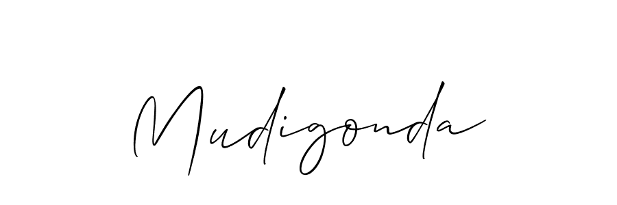 Mudigonda stylish signature style. Best Handwritten Sign (Allison_Script) for my name. Handwritten Signature Collection Ideas for my name Mudigonda. Mudigonda signature style 2 images and pictures png