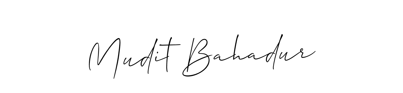 Design your own signature with our free online signature maker. With this signature software, you can create a handwritten (Allison_Script) signature for name Mudit Bahadur. Mudit Bahadur signature style 2 images and pictures png