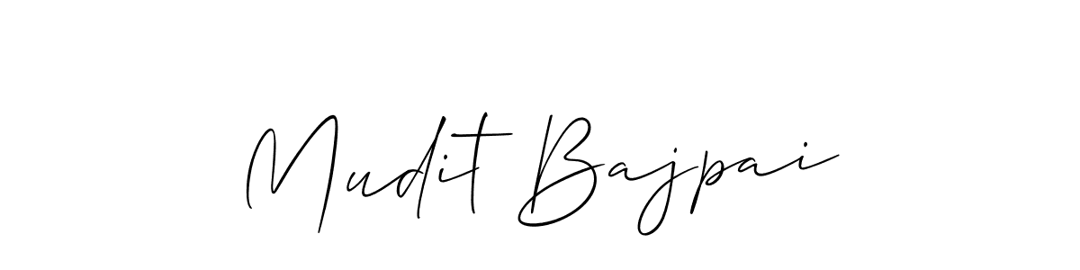 How to Draw Mudit Bajpai signature style? Allison_Script is a latest design signature styles for name Mudit Bajpai. Mudit Bajpai signature style 2 images and pictures png