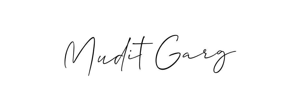 Mudit Garg stylish signature style. Best Handwritten Sign (Allison_Script) for my name. Handwritten Signature Collection Ideas for my name Mudit Garg. Mudit Garg signature style 2 images and pictures png