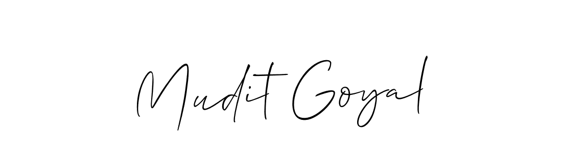 It looks lik you need a new signature style for name Mudit Goyal. Design unique handwritten (Allison_Script) signature with our free signature maker in just a few clicks. Mudit Goyal signature style 2 images and pictures png