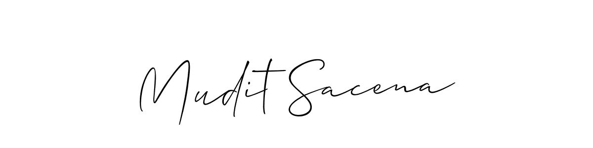 How to Draw Mudit Sacena signature style? Allison_Script is a latest design signature styles for name Mudit Sacena. Mudit Sacena signature style 2 images and pictures png