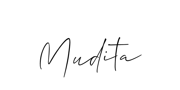 Make a beautiful signature design for name Mudita. With this signature (Allison_Script) style, you can create a handwritten signature for free. Mudita signature style 2 images and pictures png