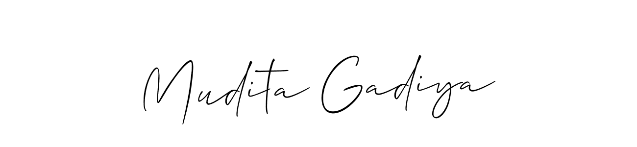 Make a beautiful signature design for name Mudita Gadiya. Use this online signature maker to create a handwritten signature for free. Mudita Gadiya signature style 2 images and pictures png