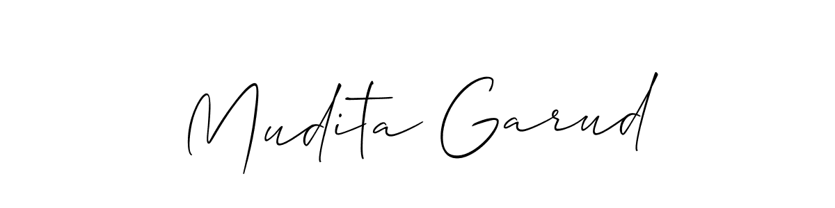 if you are searching for the best signature style for your name Mudita Garud. so please give up your signature search. here we have designed multiple signature styles  using Allison_Script. Mudita Garud signature style 2 images and pictures png