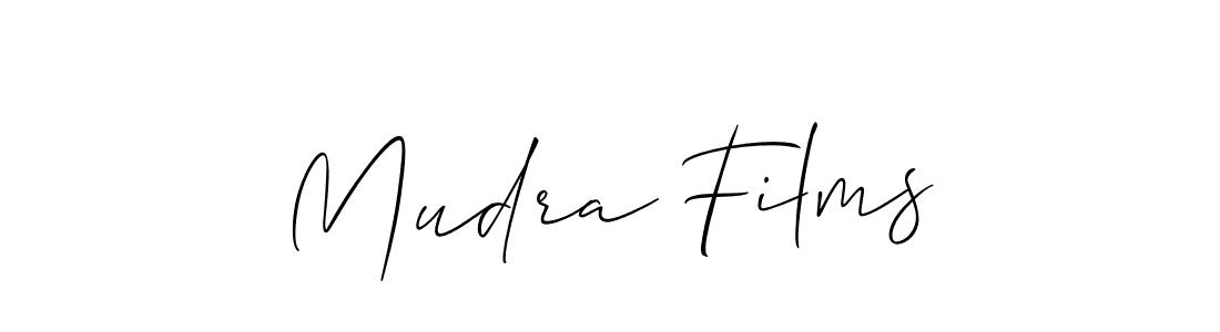 Mudra Films stylish signature style. Best Handwritten Sign (Allison_Script) for my name. Handwritten Signature Collection Ideas for my name Mudra Films. Mudra Films signature style 2 images and pictures png