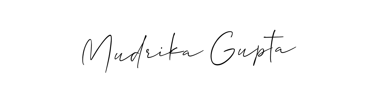 Design your own signature with our free online signature maker. With this signature software, you can create a handwritten (Allison_Script) signature for name Mudrika Gupta. Mudrika Gupta signature style 2 images and pictures png