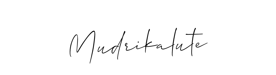 if you are searching for the best signature style for your name Mudrikalute. so please give up your signature search. here we have designed multiple signature styles  using Allison_Script. Mudrikalute signature style 2 images and pictures png