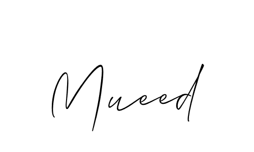 How to make Mueed signature? Allison_Script is a professional autograph style. Create handwritten signature for Mueed name. Mueed signature style 2 images and pictures png