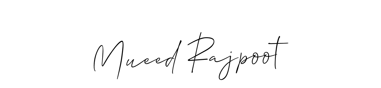 You should practise on your own different ways (Allison_Script) to write your name (Mueed Rajpoot) in signature. don't let someone else do it for you. Mueed Rajpoot signature style 2 images and pictures png