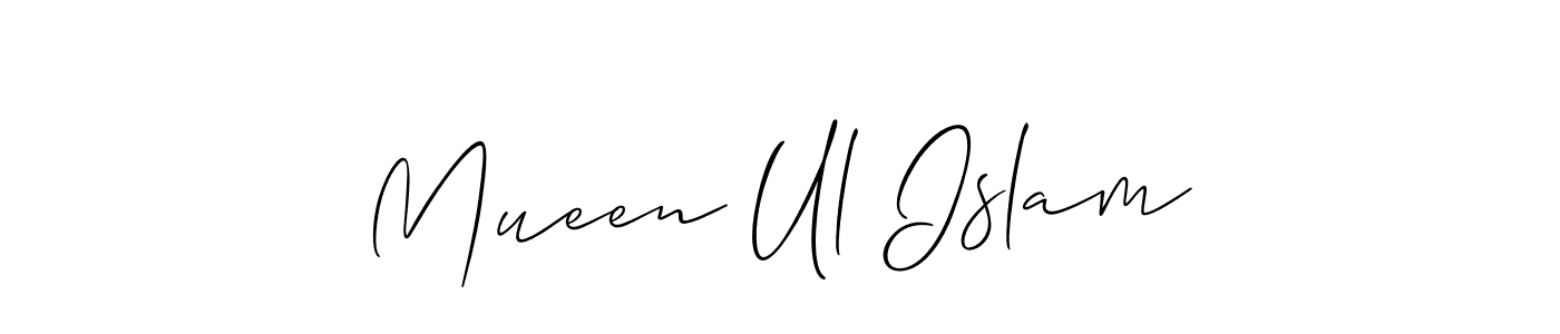 Once you've used our free online signature maker to create your best signature Allison_Script style, it's time to enjoy all of the benefits that Mueen Ul Islam name signing documents. Mueen Ul Islam signature style 2 images and pictures png