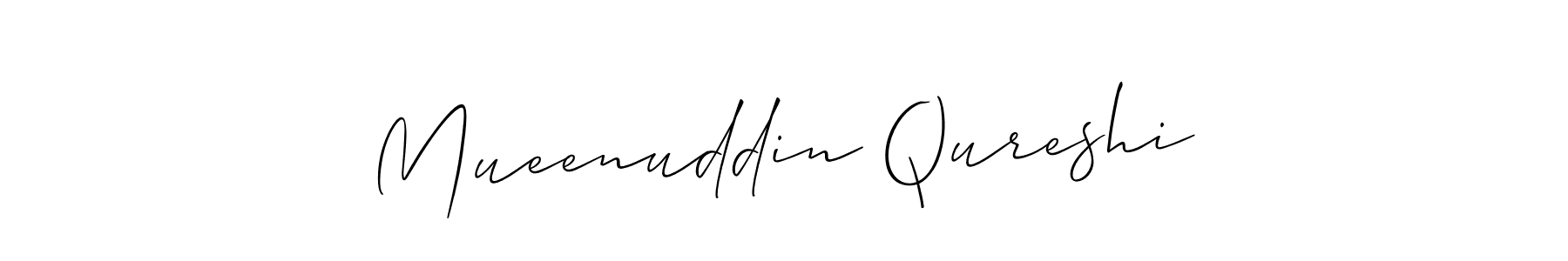 It looks lik you need a new signature style for name Mueenuddin Qureshi. Design unique handwritten (Allison_Script) signature with our free signature maker in just a few clicks. Mueenuddin Qureshi signature style 2 images and pictures png