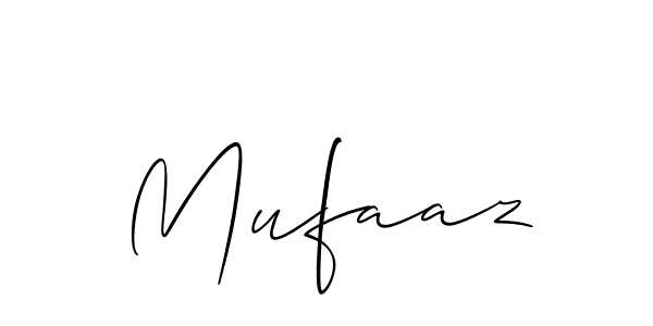 The best way (Allison_Script) to make a short signature is to pick only two or three words in your name. The name Mufaaz include a total of six letters. For converting this name. Mufaaz signature style 2 images and pictures png
