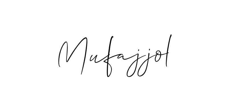 Also You can easily find your signature by using the search form. We will create Mufajjol name handwritten signature images for you free of cost using Allison_Script sign style. Mufajjol signature style 2 images and pictures png