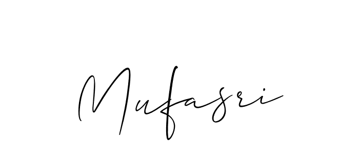 Make a beautiful signature design for name Mufasri. With this signature (Allison_Script) style, you can create a handwritten signature for free. Mufasri signature style 2 images and pictures png