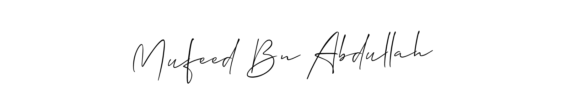 How to Draw Mufeed Bn Abdullah signature style? Allison_Script is a latest design signature styles for name Mufeed Bn Abdullah. Mufeed Bn Abdullah signature style 2 images and pictures png