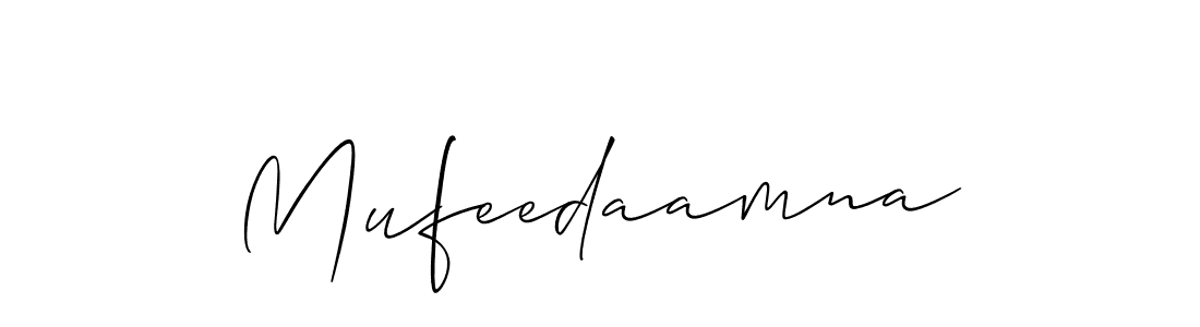 It looks lik you need a new signature style for name Mufeedaamna. Design unique handwritten (Allison_Script) signature with our free signature maker in just a few clicks. Mufeedaamna signature style 2 images and pictures png