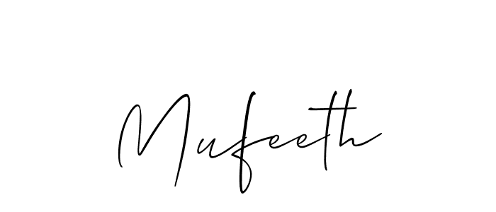 Also You can easily find your signature by using the search form. We will create Mufeeth name handwritten signature images for you free of cost using Allison_Script sign style. Mufeeth signature style 2 images and pictures png