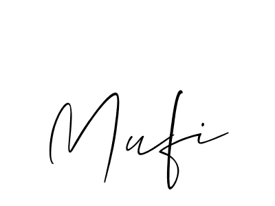 How to make Mufi signature? Allison_Script is a professional autograph style. Create handwritten signature for Mufi name. Mufi signature style 2 images and pictures png