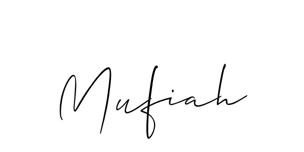 The best way (Allison_Script) to make a short signature is to pick only two or three words in your name. The name Mufiah include a total of six letters. For converting this name. Mufiah signature style 2 images and pictures png