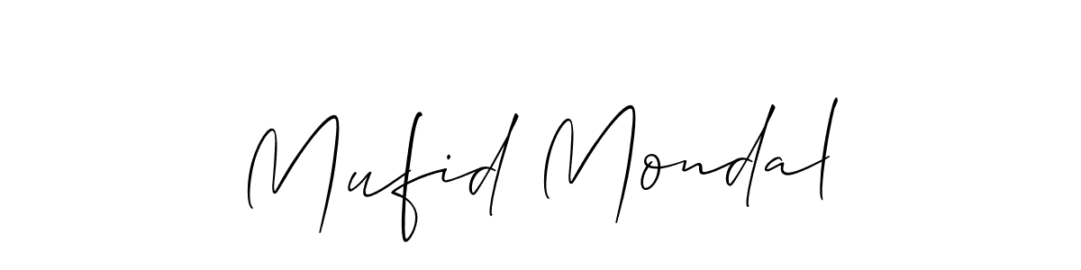 Also we have Mufid Mondal name is the best signature style. Create professional handwritten signature collection using Allison_Script autograph style. Mufid Mondal signature style 2 images and pictures png