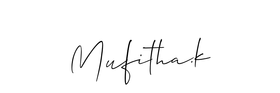 Once you've used our free online signature maker to create your best signature Allison_Script style, it's time to enjoy all of the benefits that Mufitha.k name signing documents. Mufitha.k signature style 2 images and pictures png
