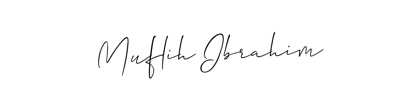 It looks lik you need a new signature style for name Muflih Ibrahim. Design unique handwritten (Allison_Script) signature with our free signature maker in just a few clicks. Muflih Ibrahim signature style 2 images and pictures png