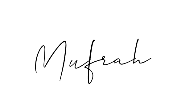 It looks lik you need a new signature style for name Mufrah. Design unique handwritten (Allison_Script) signature with our free signature maker in just a few clicks. Mufrah signature style 2 images and pictures png