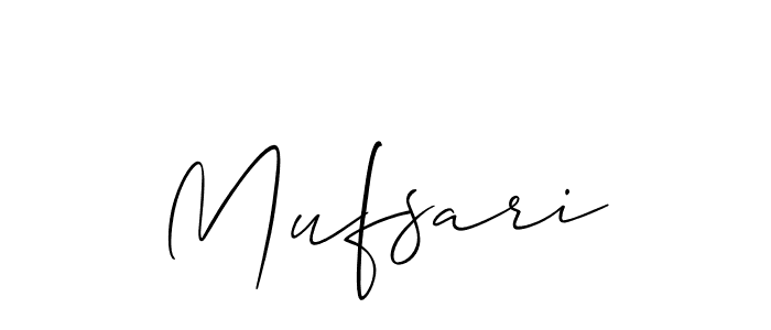 if you are searching for the best signature style for your name Mufsari. so please give up your signature search. here we have designed multiple signature styles  using Allison_Script. Mufsari signature style 2 images and pictures png