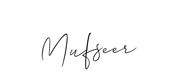 Allison_Script is a professional signature style that is perfect for those who want to add a touch of class to their signature. It is also a great choice for those who want to make their signature more unique. Get Mufseer name to fancy signature for free. Mufseer signature style 2 images and pictures png