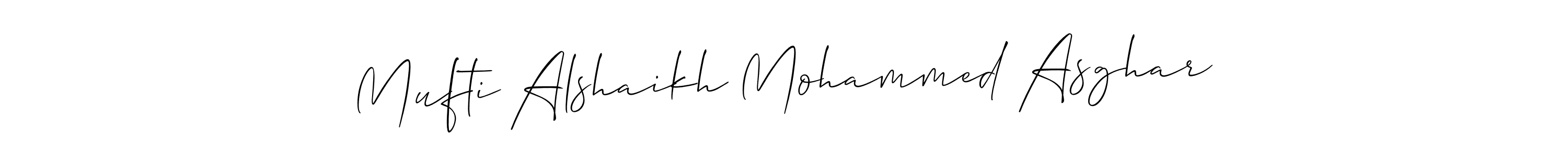 Also we have Mufti Alshaikh Mohammed Asghar name is the best signature style. Create professional handwritten signature collection using Allison_Script autograph style. Mufti Alshaikh Mohammed Asghar signature style 2 images and pictures png