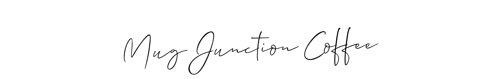 Make a beautiful signature design for name Mug Junction Coffee. With this signature (Allison_Script) style, you can create a handwritten signature for free. Mug Junction Coffee signature style 2 images and pictures png