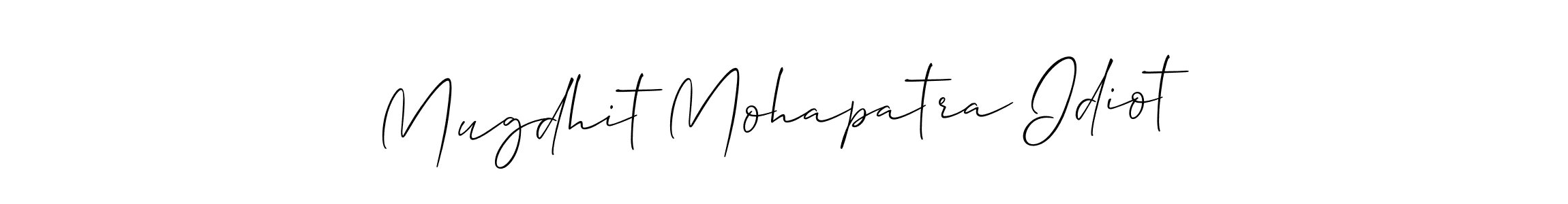 Make a beautiful signature design for name Mugdhit Mohapatra Idiot. With this signature (Allison_Script) style, you can create a handwritten signature for free. Mugdhit Mohapatra Idiot signature style 2 images and pictures png