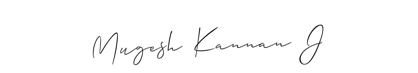 Use a signature maker to create a handwritten signature online. With this signature software, you can design (Allison_Script) your own signature for name Mugesh  Kannan  J. Mugesh  Kannan  J signature style 2 images and pictures png