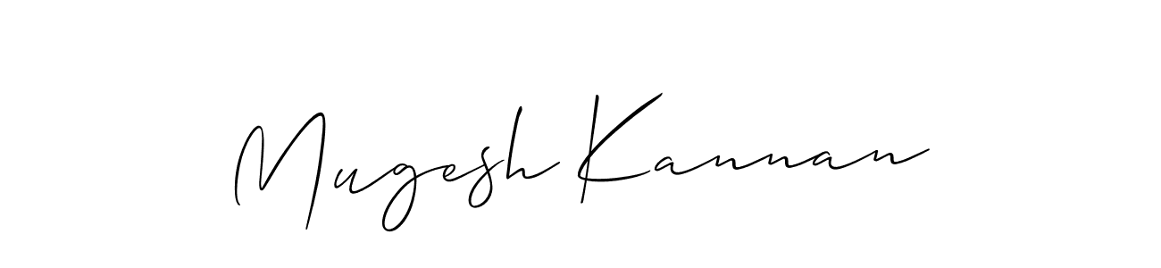 Similarly Allison_Script is the best handwritten signature design. Signature creator online .You can use it as an online autograph creator for name Mugesh Kannan. Mugesh Kannan signature style 2 images and pictures png