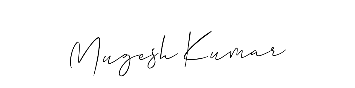 The best way (Allison_Script) to make a short signature is to pick only two or three words in your name. The name Mugesh Kumar include a total of six letters. For converting this name. Mugesh Kumar signature style 2 images and pictures png