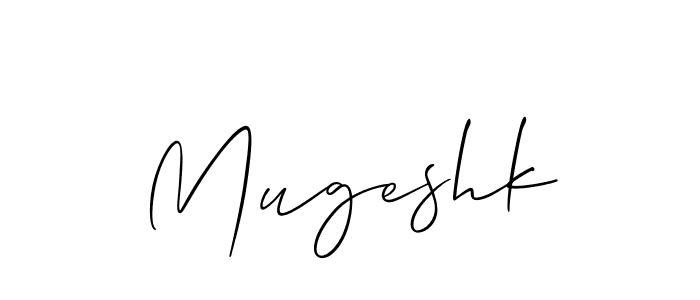 Once you've used our free online signature maker to create your best signature Allison_Script style, it's time to enjoy all of the benefits that Mugeshk name signing documents. Mugeshk signature style 2 images and pictures png