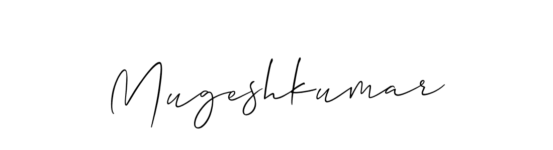 Design your own signature with our free online signature maker. With this signature software, you can create a handwritten (Allison_Script) signature for name Mugeshkumar. Mugeshkumar signature style 2 images and pictures png