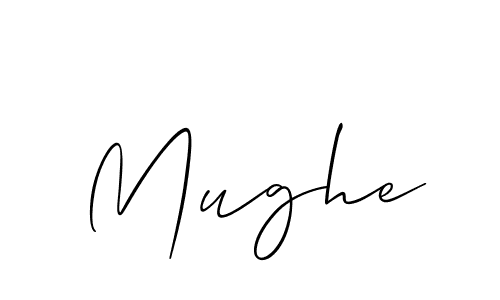 How to make Mughe signature? Allison_Script is a professional autograph style. Create handwritten signature for Mughe name. Mughe signature style 2 images and pictures png