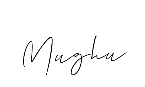 The best way (Allison_Script) to make a short signature is to pick only two or three words in your name. The name Mughu include a total of six letters. For converting this name. Mughu signature style 2 images and pictures png