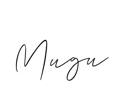 You should practise on your own different ways (Allison_Script) to write your name (Mugu) in signature. don't let someone else do it for you. Mugu signature style 2 images and pictures png