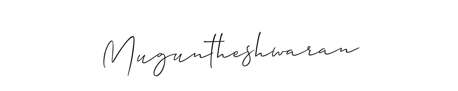 How to make Muguntheshwaran name signature. Use Allison_Script style for creating short signs online. This is the latest handwritten sign. Muguntheshwaran signature style 2 images and pictures png
