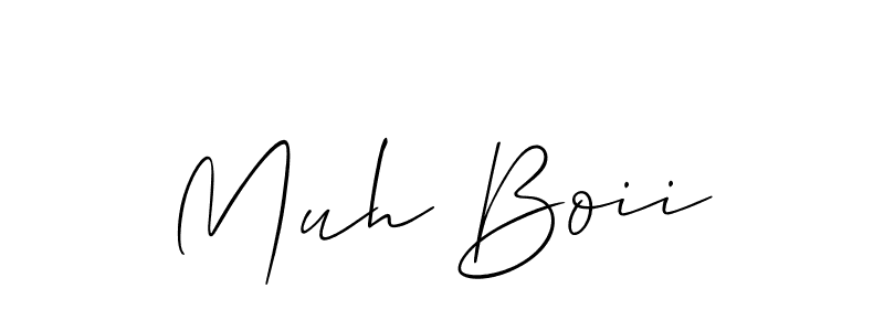 Make a beautiful signature design for name Muh Boii. With this signature (Allison_Script) style, you can create a handwritten signature for free. Muh Boii signature style 2 images and pictures png
